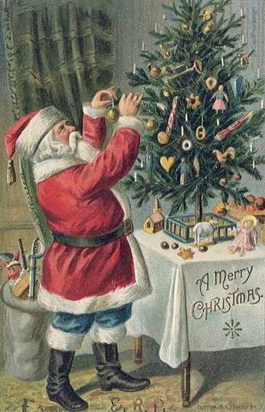 old christmas tree decorations and christmas cards in old christmas tree decorations and christmas cards in