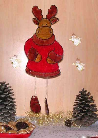 wall decoration with deer and angels