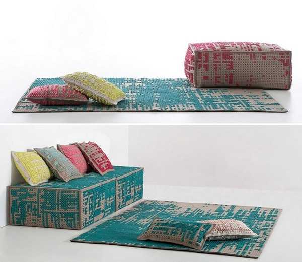 designer furniture with embroidery