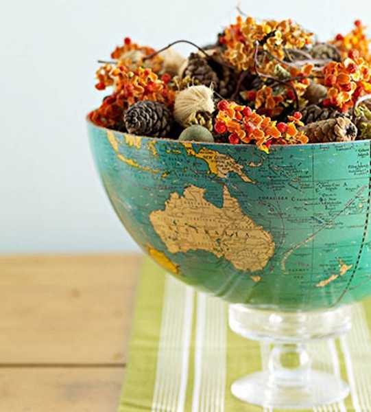  recycling old globes for home decorations 