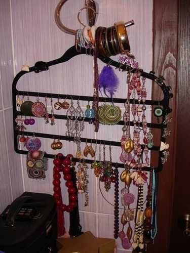 reuse hangers for jewelry organizers