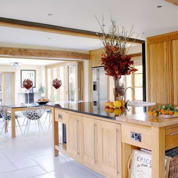 modern kitchen design with wood cabinets