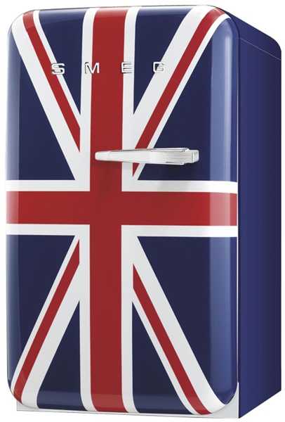refrigerator with British flag Cross