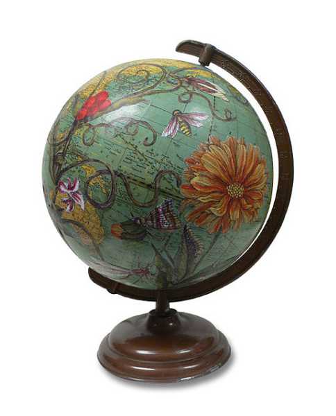  floral design on old world painted 