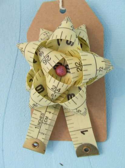 star decorations of tape made