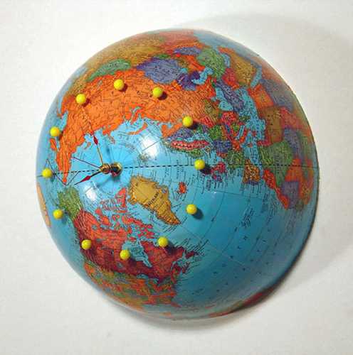  recycling old globe for Wall Decor 