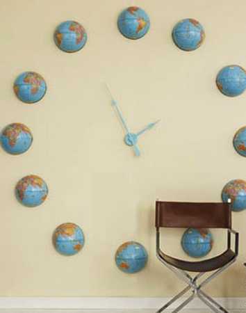  recycling old globes for wall decorations 