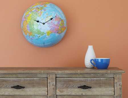  recycling old globe for wall decoration 