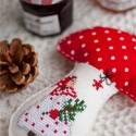 mushroom with christmas embroidery