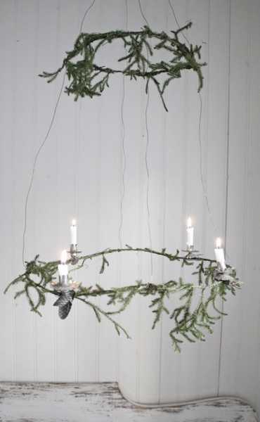 Christmas wreath with candles Chandelier