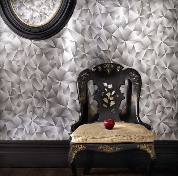 modern wallpaper in white and gray color combination