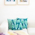 blue decorative pillows for sofa