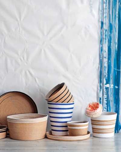 decoration planters with rope