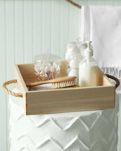 wooden boxes with jute rope handles