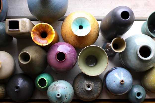 colorful ceramic decorative vases