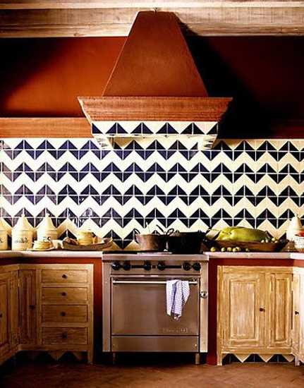  zigzag wall tile design for kitchen decoration 