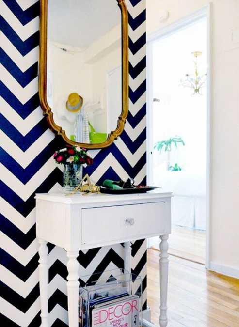 zigzag accent wall design