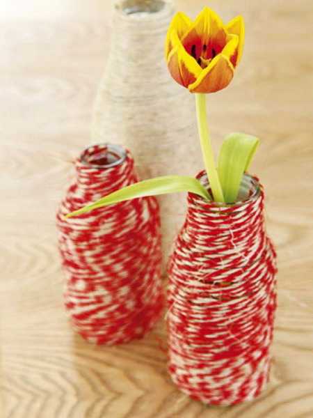  recycled glass bottles for decorative vases 