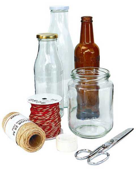 how to make decorative vase with glass bottles