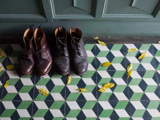  unique floor decor in black and green colors 