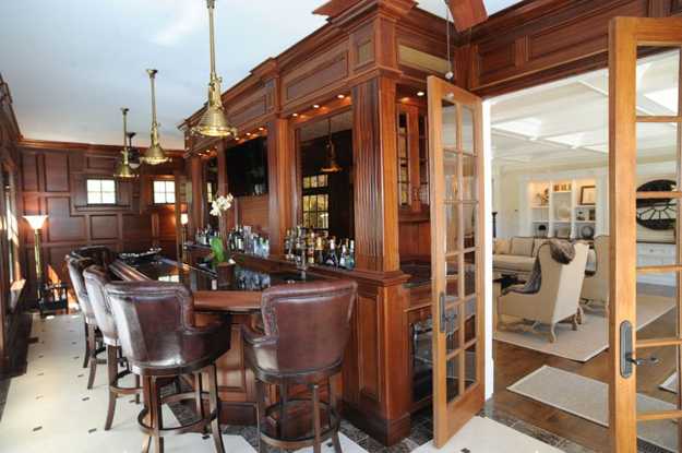 traditional bar design and wooden furniture