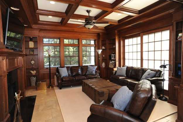 beamed ceilings and wall panels