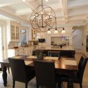 dining room with wooden furniture