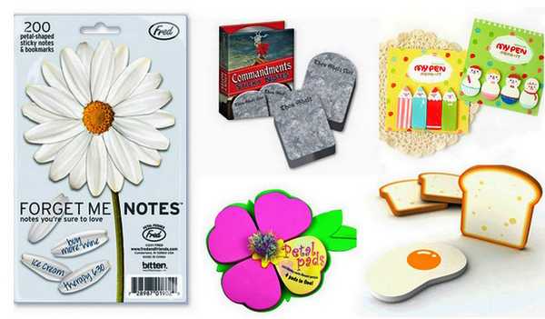  sticky note pads in different designs 