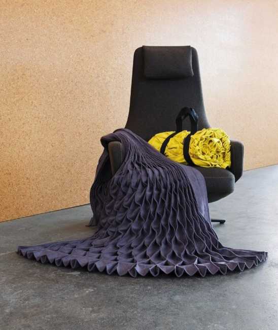 pleated fabrics for interior decoration