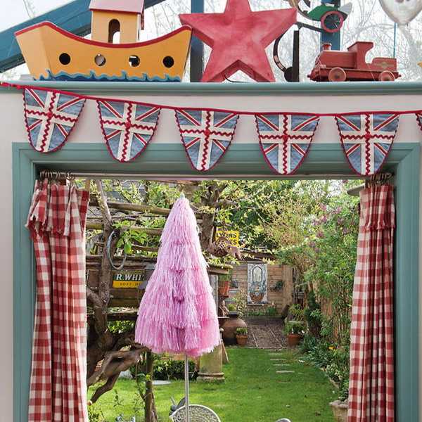 door decoration with ornaments vintage style