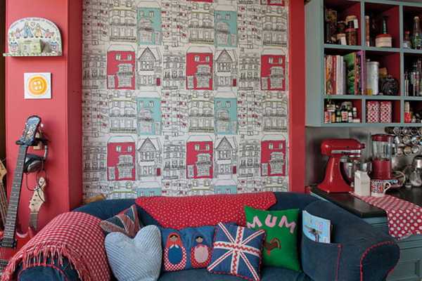 decorative pillows and vintage style Wall decoration 