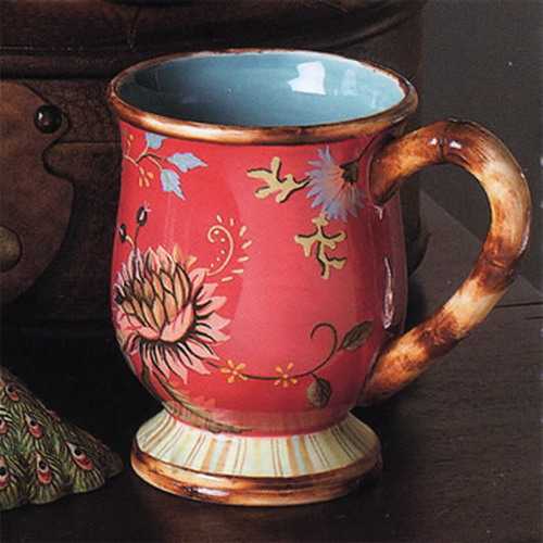 ceramic mug with flower designs