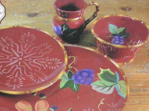 modern dishes with floral designs