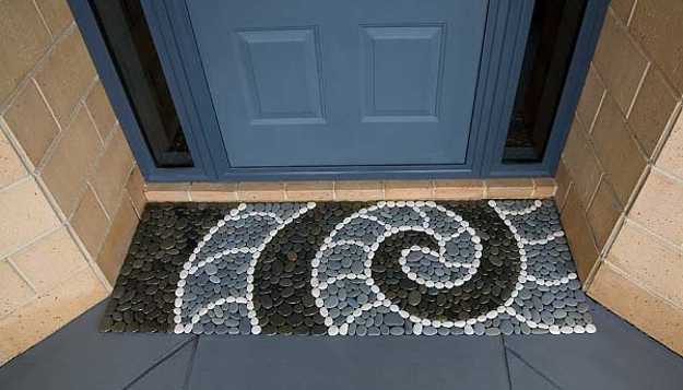 colorful pebbles floor mat