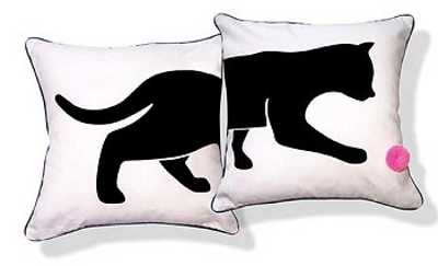 black cat decorative pillows