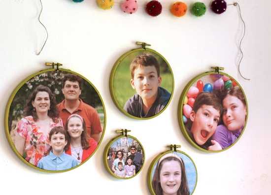 hoop with photographs