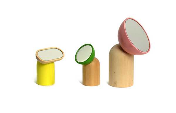 table mirror in colorful frames