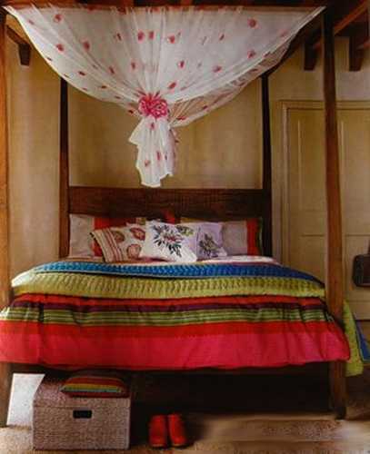 throw pillows in bright colors