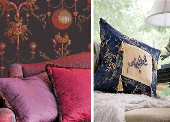decorative pillows made of satin fabrics