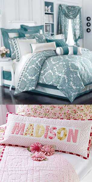 decorative pillows and bedding sets