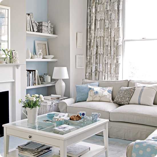 white Living room furniture with decorative pillows
