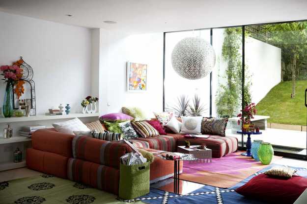 pink and green living room decorating ideas