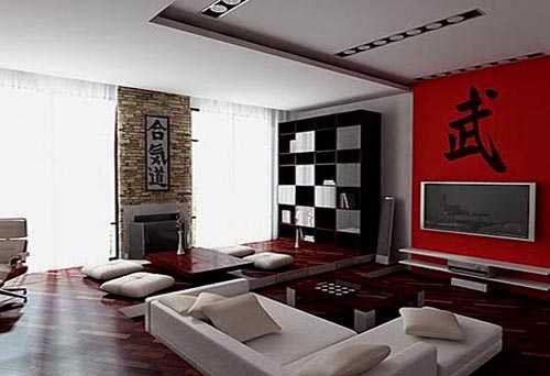Asian interior decorating ideas, living room design
