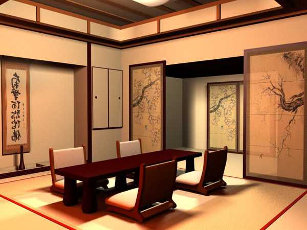 low furniture in the Japanese style