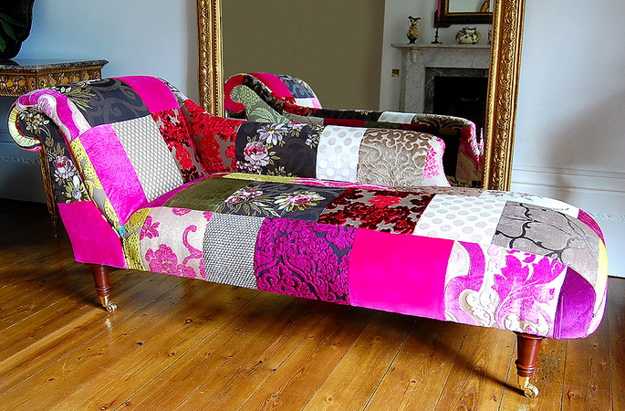 colorful Recamier upholstery fabric