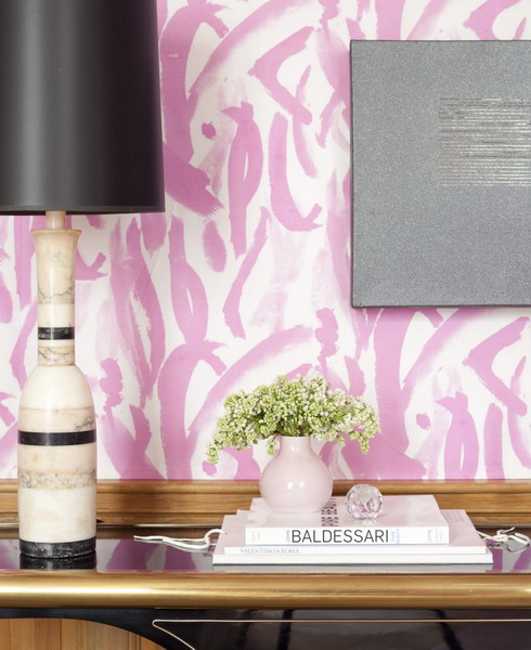 interior, with white and pink color combination