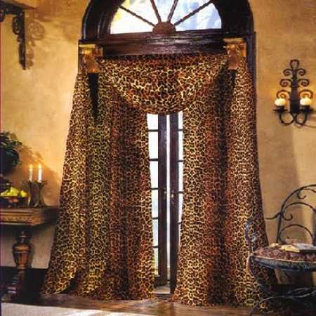 window curtain fabric with animal print
