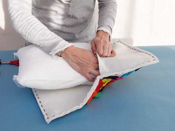 pillowcase with felt flowers