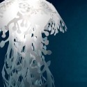 Laser cut jellyfish pendant lamp