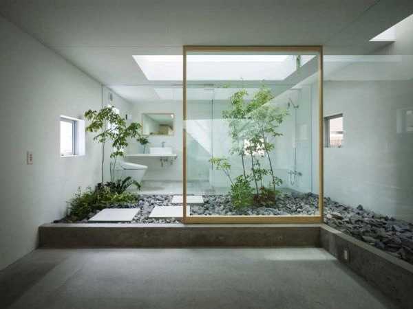 decorate garden design for modern bathroom